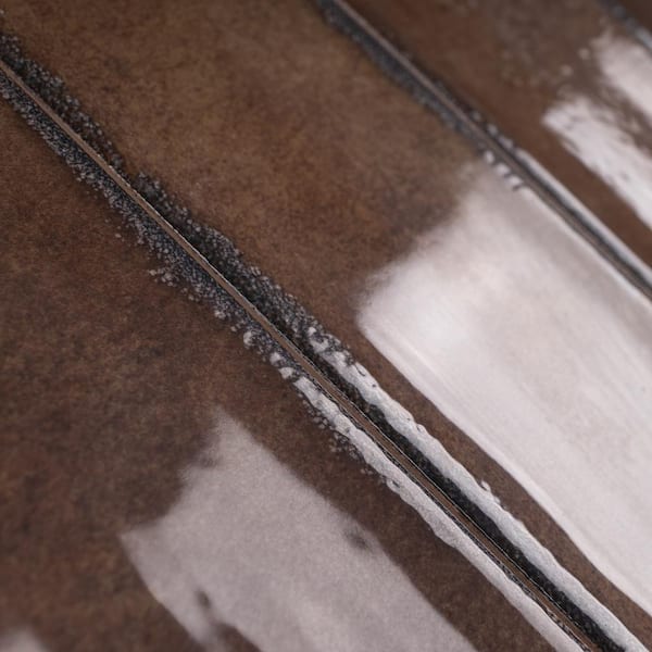 MOLOVO Iris Marron Brown 2.9 in. X 11.8 in. Polished Ceramic