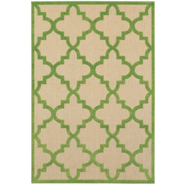 Home Decorators Collection Marina Green 4 ft. x 5 ft. Indoor/Outdoor Patio Area Rug