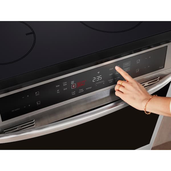 LG - 6.3 cu. ft. SMART Induction Slide-In Range in PrintProof Stainless Steel with Convection, EasyClean, and Air Fry Tray