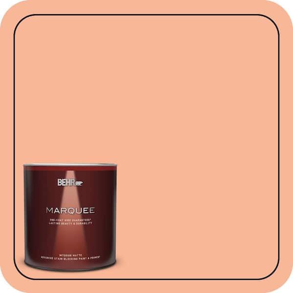 BEHR MARQUEE 1 qt. #P190-3 Melon Sorbet Matte Interior Paint & Primer