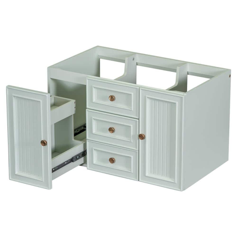 29.3 in. W x 17.9 in. D x 18 in. H Bath Vanity Cabinet without Top in Green