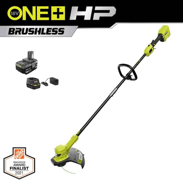 diameter Er underjordisk RYOBI ONE+ HP 18V Brushless 13 in. Cordless Battery String Trimmer with 4.0  Ah Battery and Charger P20120 - The Home Depot