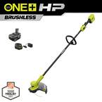 ONE+ HP 18V Brushless 13 in. Cordless Battery String Trimmer with 4.0 Ah Battery and Charger