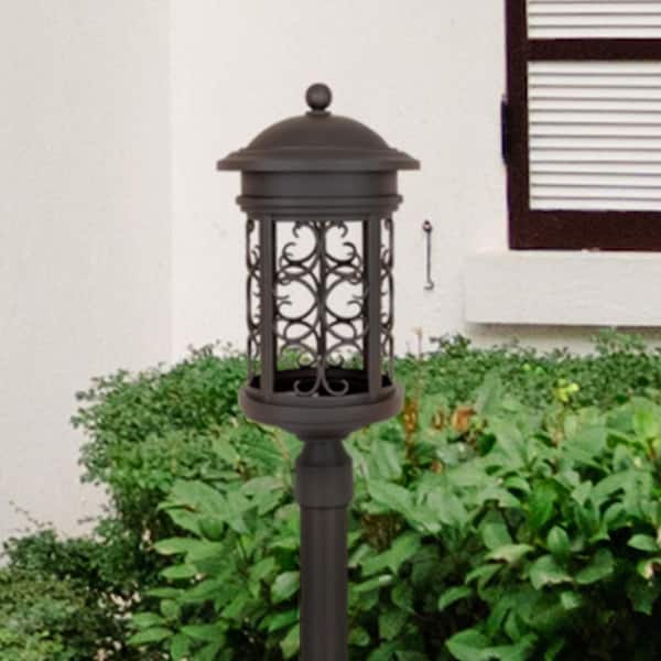 Ellington 1-Light Oil Rubbed Bronze Cast Aluminum Outdoor Weather Resistant Post Light with No Bulb Included