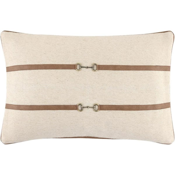 Galey Alix San Marco Modern Accent Pillow, 14 in. L x 22 in. W, Brown/Beige