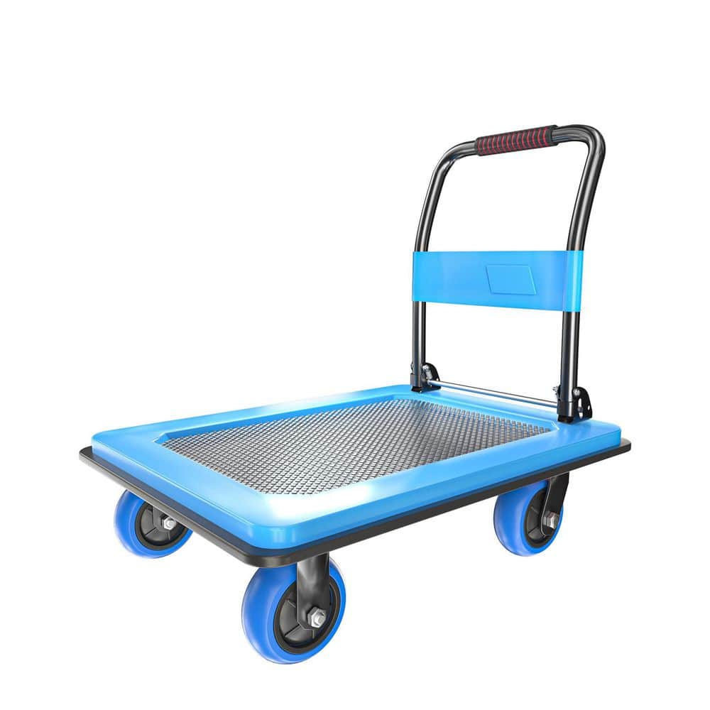 Heavy Duty 1100 lb. Furniture Dolly, 36 x 24 in. Steel Push Cart with 5 in. TPR 360° Swivel Wheels, Drywall Cart price history on PriceWatchPro