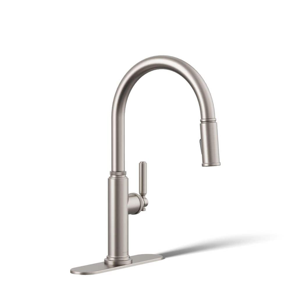 KOHLER Revolv Single Handle Pull Down Sprayer Kitchen Faucet in
