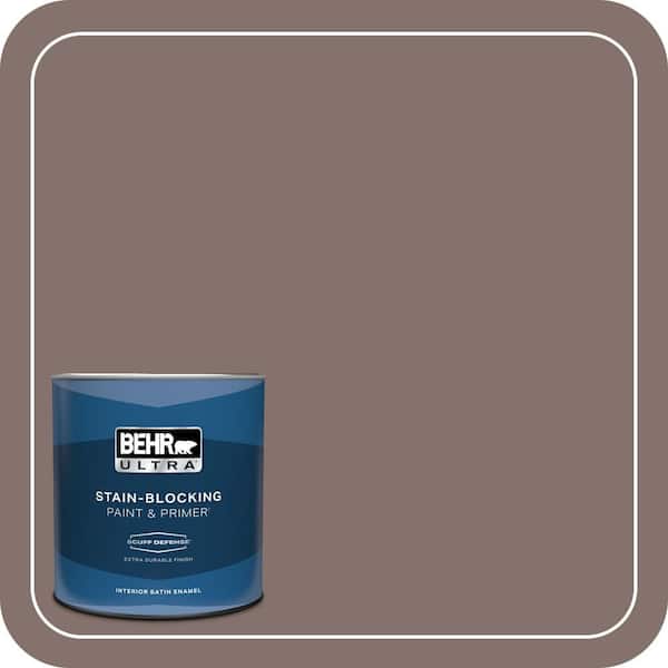 BEHR ULTRA 1 qt. #740B-5 Bradford Brown Extra Durable Satin Enamel Interior Paint & Primer