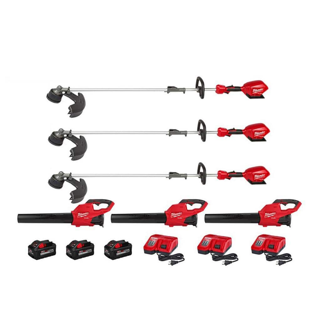 M18 FUEL 18V Lithium-Ion Brushless Cordless QUIK-LOK String Trimmer/Blower Combo Kit w/Batteries & Charger(6-Tool) -  Milwaukee, 3000-21-6-Tool