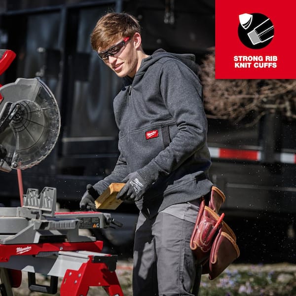 Milwaukee Men's X-Large Black GRIDIRON Full-Zip Hoodie M250B-XL