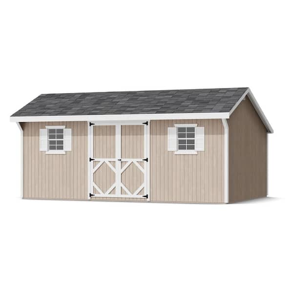 Classic Saltbox 12 ft. x 18 ft. Outdoor Wood Storage Shed Panelized Kit with Operable Windows and Floor (216 sq. ft)