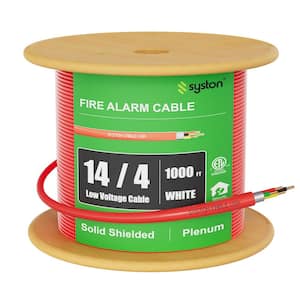 Syston Cable Technology 1000 ft. 14/2 Red FPLP Plenum Rated Shielded ...