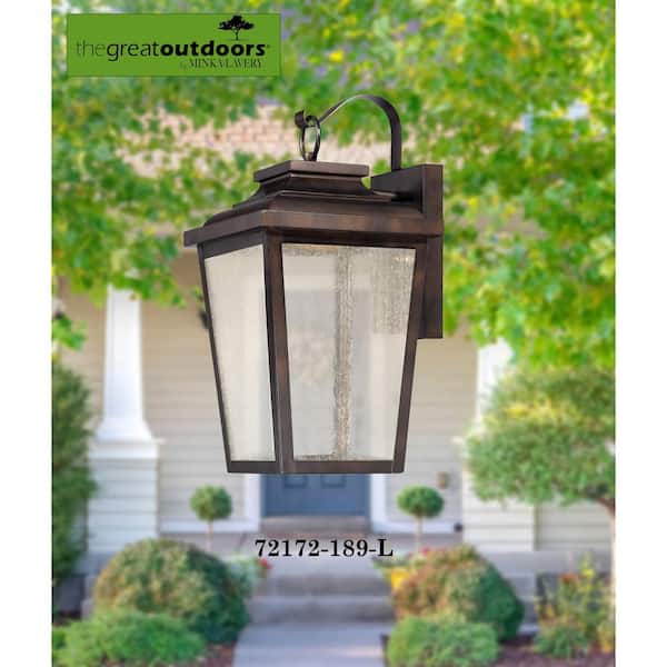 Irvington Manor Collection 1-Light Chelesa Bronze Outdoor Integrated LED Wall Lantern Sconce