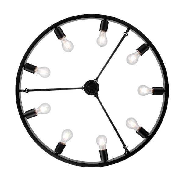 Golden Lighting - Castile 9-Light Matte Black Chandelier