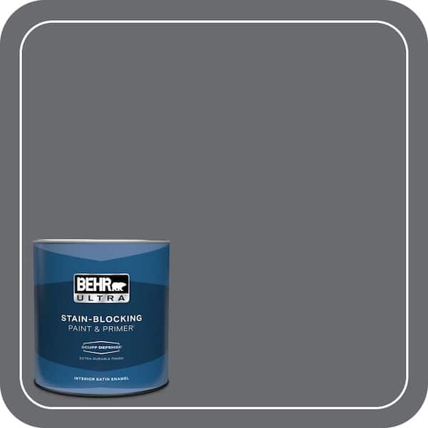 BEHR ULTRA 1 qt. Home Decorators Collection #HDC-CL-04G Liberty Bell Gray Extra Durable Satin Enamel Interior Paint & Primer