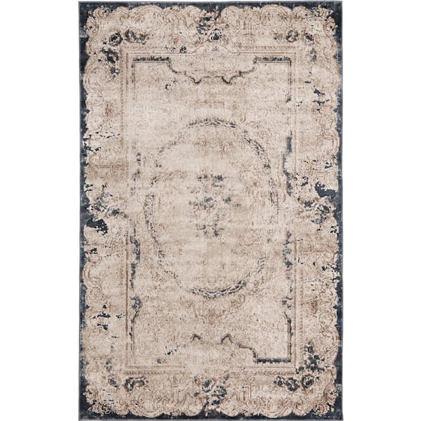 Unique Loom Chateau Adams Beige 4' 0 x 6' 0 Area Rug