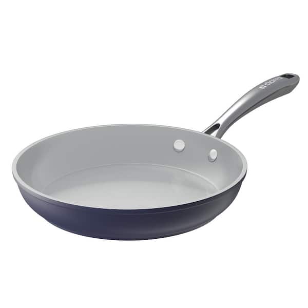 JEREMY CASS 10 in. Ceramic Nonstick Frying Pan in Dark Blue for Cooking, Oven Safe, Dishwasher Safe