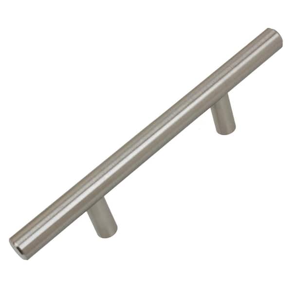 GlideRite 3 in. Solid Stainless Steel 6 in. Center-to-Center Long Bar Handle Pulls (10-Pack)
