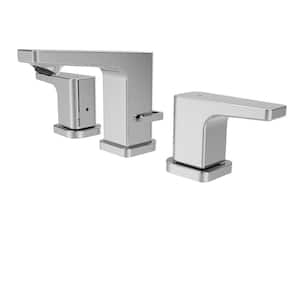 Kubos 2-Handle 8 in. Widespread Bathroom Faucet in Polished Chrome