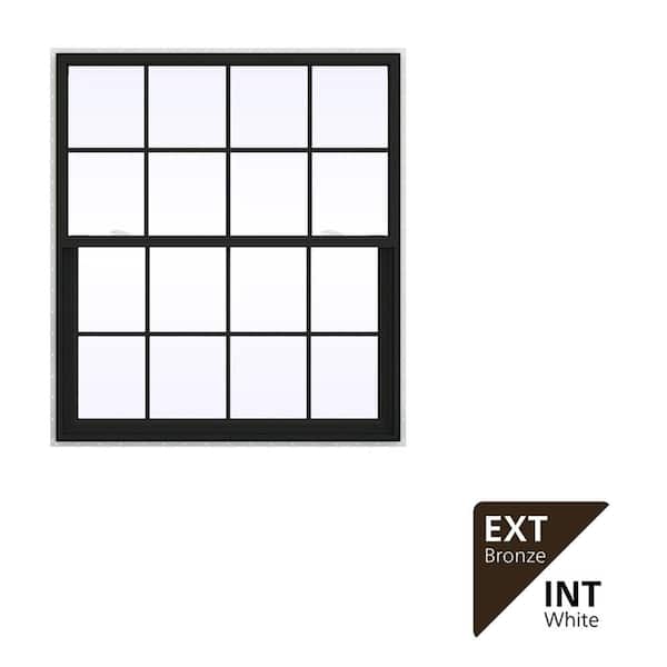 JELD-WEN 48 in. x 54 in. V-2500 Series Bronze FiniShield Vinyl