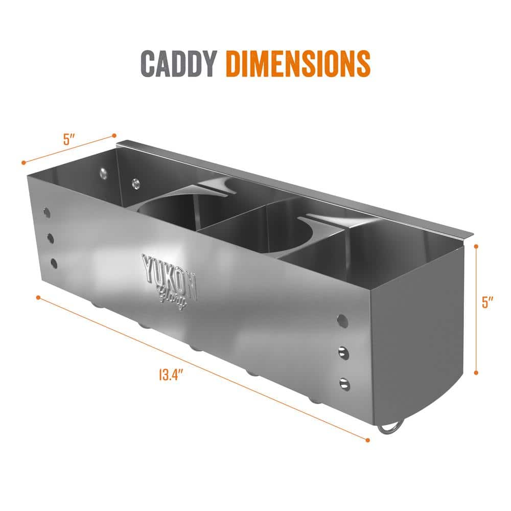 Yukon Glory Stainless Steel Griddle Caddy with Hooks