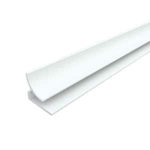 Corner Profile Trim 0.7 in. W x 48 in. H PVC Backsplash in White (2-Pieces)