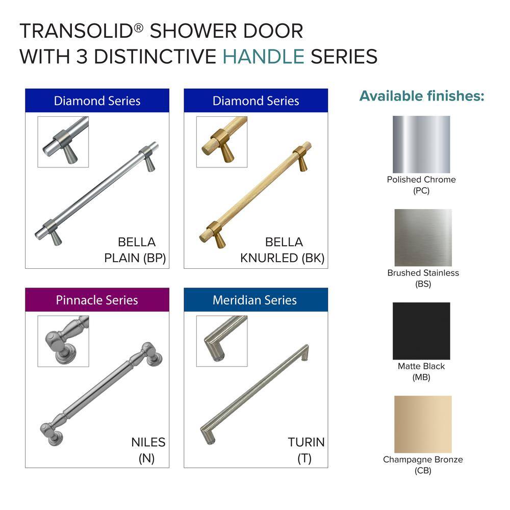 Brooklyn 60" Gold Frameless Double Sliding Shower Door with Clear Glass