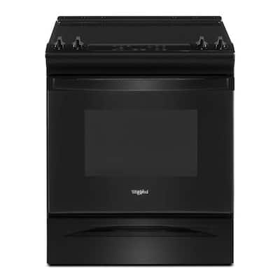 30 in. 4.8 cu. ft. Electric Range in Black Stainless