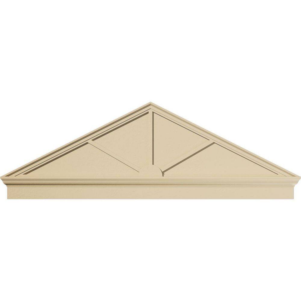 76-in W x 25-7/8-in H x 2-3/4-in P (Pitch 6/12) Peaked Cap 3-SpokeSignature Urethane Combination Pediment, Primed Tan price history on PriceWatchPro