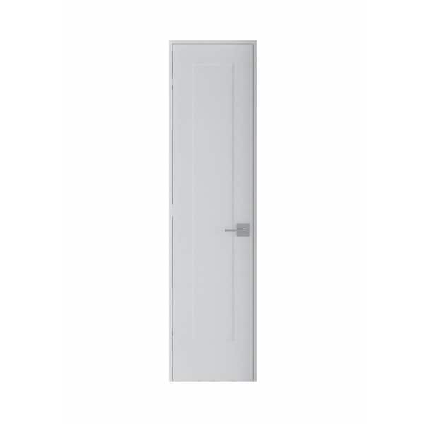 RESO 24 in. x 80 in. Right-Handed Solid Core White Primed Smooth Texture Composite Single Prehung Interior Door Bronze Hinges