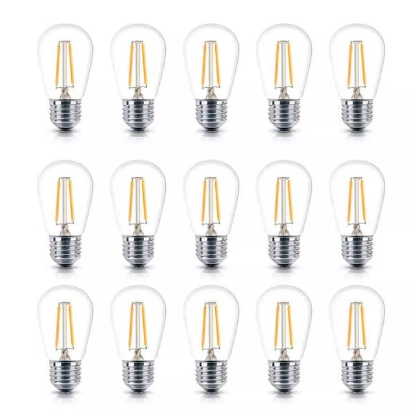 Brightech 2-Watt S14 Dimmable E26 LED Vintage Edison Light Bulb 2700K (15-Pack)