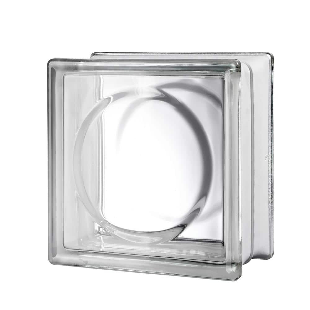 Seves Alpha 4 In Thick Series 8 In X 8 In X 4 In 8 Pack Circular Pattern Glass Block