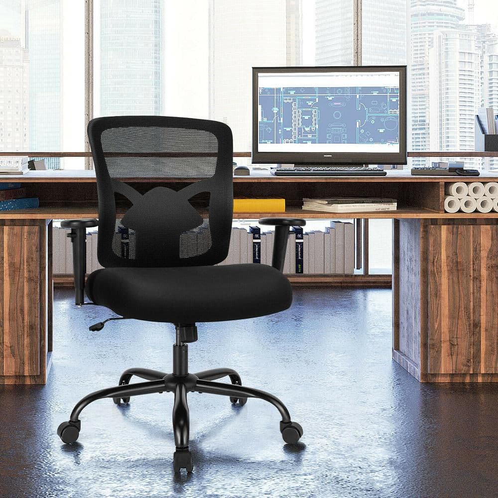 400 lbs. Mesh Big and Tall Office Chair Swivel Task Chair in Black with Lumbar Support price history on PriceWatchPro