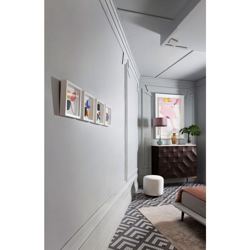 White High Impact Polystyrene Baseboard Moulding 1-5/8in H x 78-3/4in L