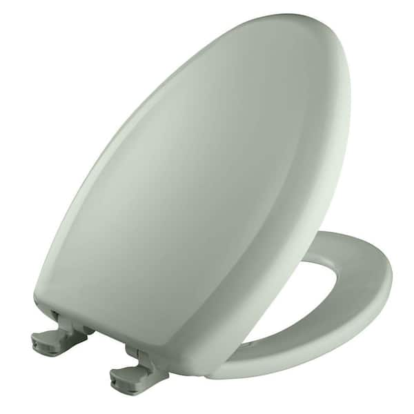 BEMIS Slow Close STA-TITE Elongated Closed Front Toilet Seat in Sea Mist Green