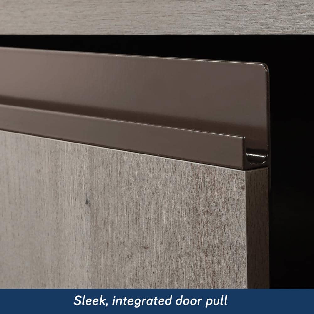 Gray Adjustable 2-Door Library Cabinet with Hutch