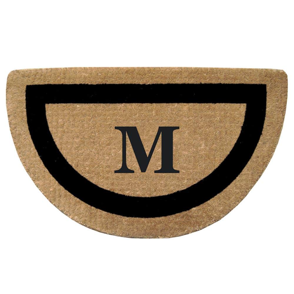 Heavy Duty Brown 22 in. x 36 in. Coco Single Picture Frame Monogrammed M Indoor Outdoor Door Mat price history on PriceWatchPro
