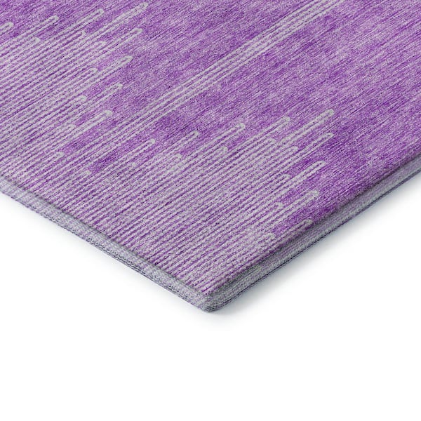 Mayfield Premium Machine Washable Indoor/Outdoor Geometric AMF647 Lavender 9 ft. x 12 ft. Area Rug
