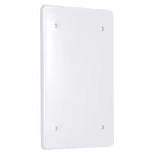 N3R Blank Flat Plastic White 1-Gang Weatherproof Electrical Outlet Cover and Light Switch Cover for Wall Outlet