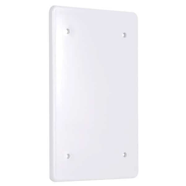 TAYMAC N3R Blank Flat Plastic White 1-Gang Weatherproof Electrical Outlet Cover and Light Switch Cover for Wall Outlet