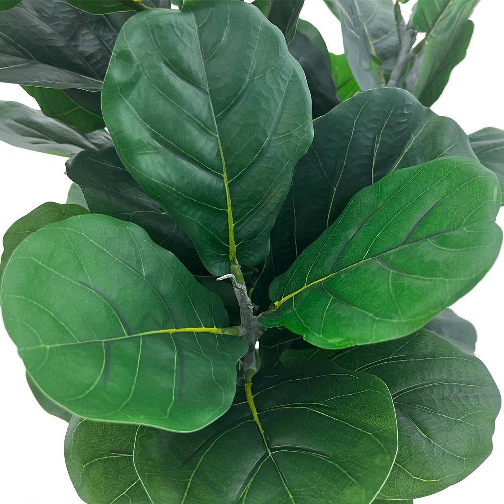 5FT Artificial Fiddle Leaf Fig Tree with White Plastic Pot