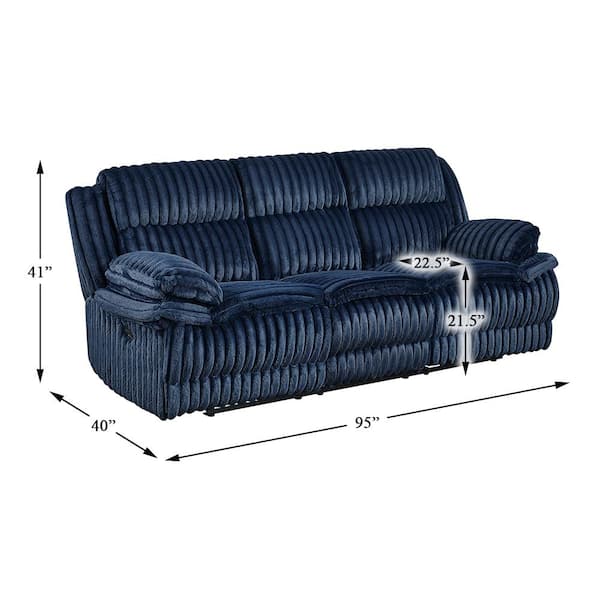Lazzara Dyersburg 95 in. W Pillow Top Arm Corduroy Rectangle