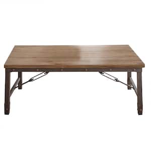 Jersey 48 in. Brown Large Rectangle Wood Coffee Table