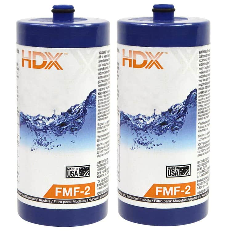 HDX FMF-2 Premium Refrigerator Water Filter Replacement Fits Frigidaire WF1CB (2-Pack)