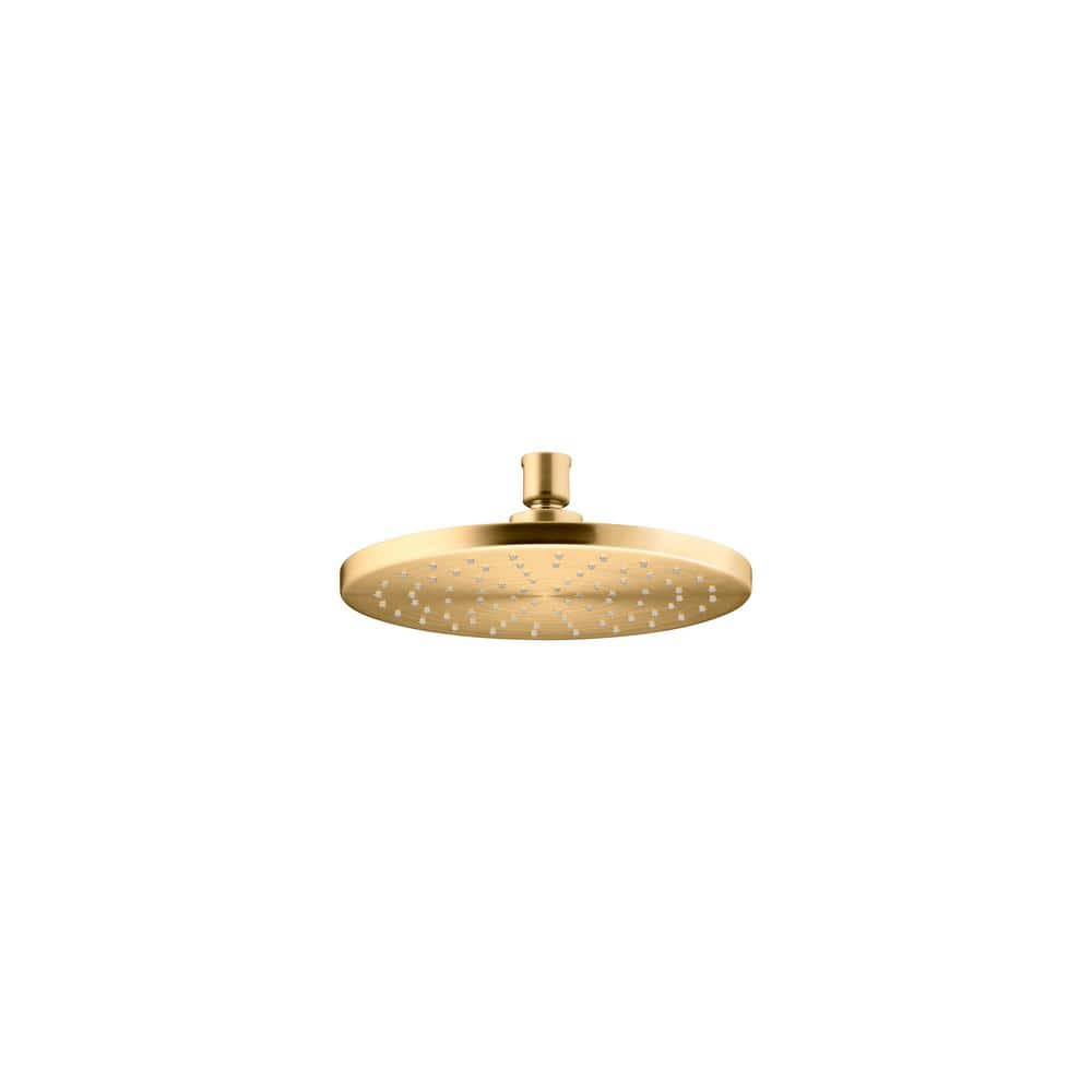 KOHLER 1 Spray Patterns With 2 5 GPM 8 In Ceiling Mount Fixed Shower   Vibrant Brushed Moderne Brass Kohler Fixed Shower Heads 13688 2mb 64 1000 