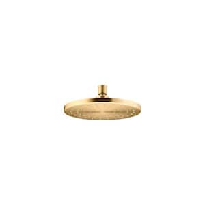 1-Spray Patterns with 2.5 GPM 8 in. Ceiling Mount Fixed Shower Head in Vibrant Brushed Moderne Brass
