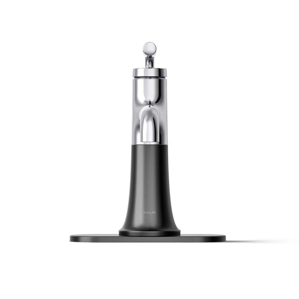 Tone Midcentury Modern Single-Handle Chrome & Matte Black Bathroom Faucet