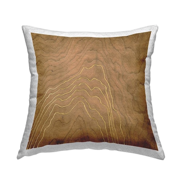 Stupell Industries Grain Pattern with Glam Outdoor Printed Throw Pillow by Vanna Lam