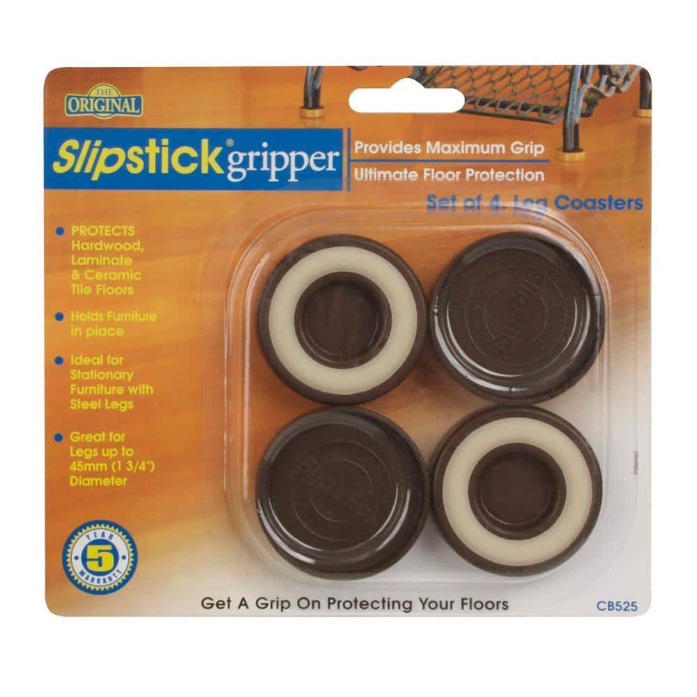 Chocolate Brown Rubber Furniture Leg Floor Protector Coaster Cups (Set of 4)