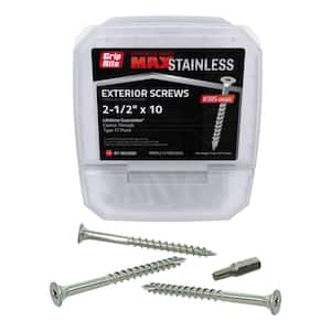 #10 x 2-1/2 in. 305 stainless Steel Star Drive Coarse Thread Deck Screws 5 lb. Box